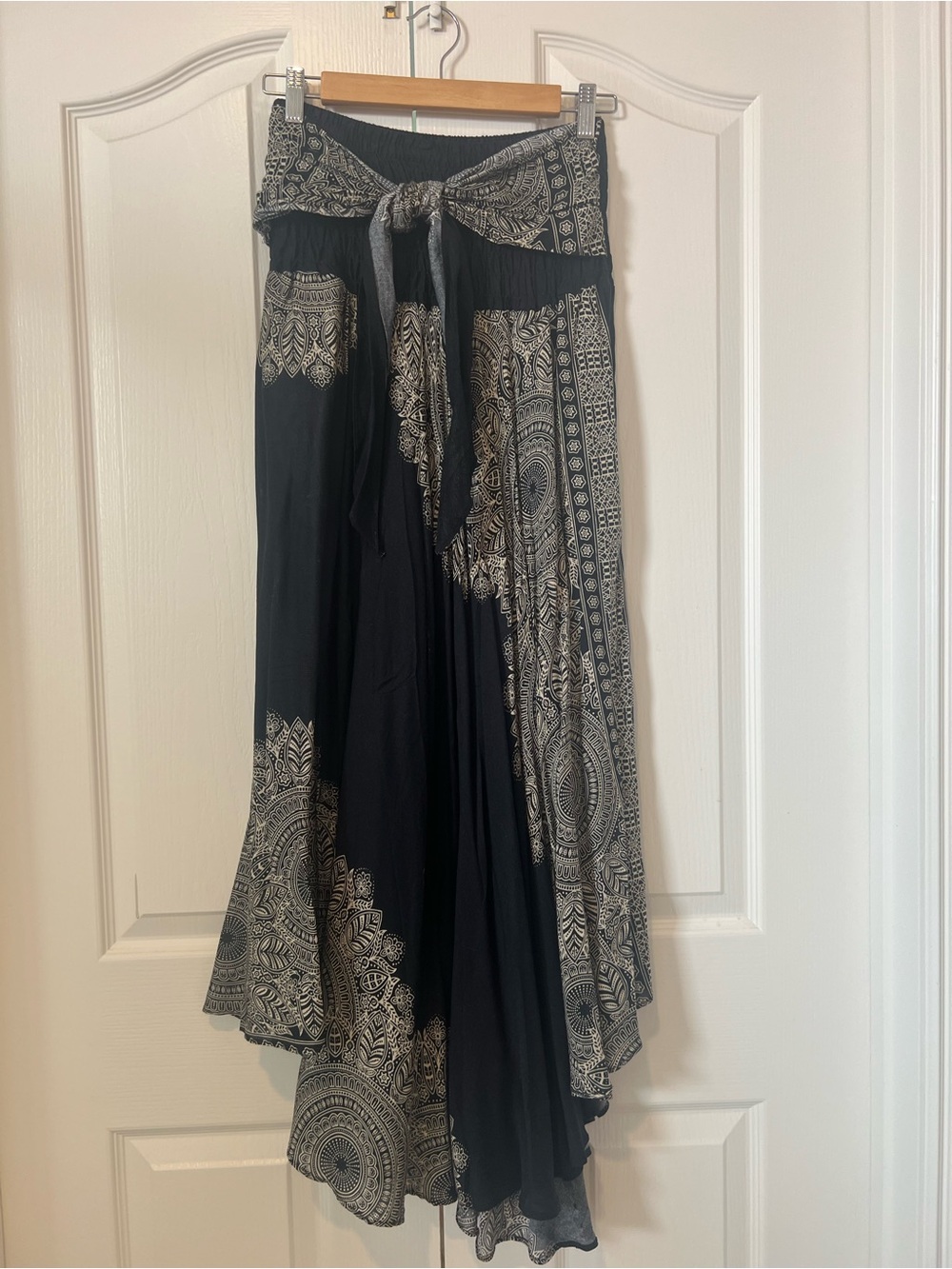 Black and cream summer skirt or tube dress